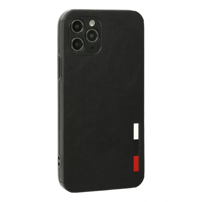 Newface Apple iPhone 11 Pro Kılıf Loop Deri Silikon - Siyah