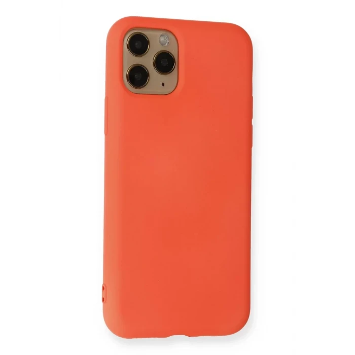 Newface Apple iPhone 11 Pro Kılıf Nano içi Kadife Silikon - Turuncu