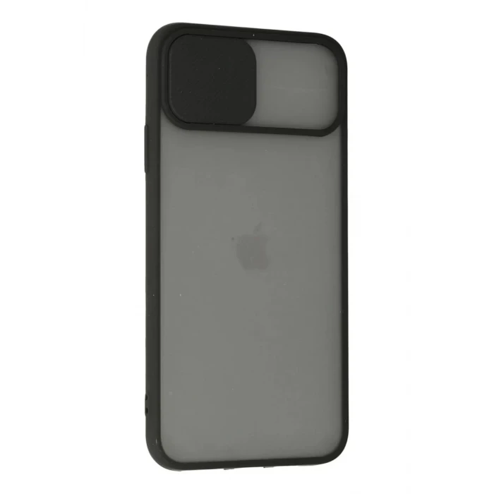 Newface Apple iPhone 11 Pro Kılıf Palm Buzlu Kamera Sürgülü Silikon - Siyah