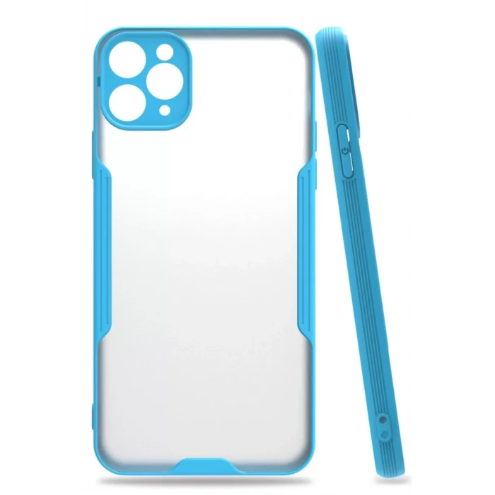 Newface Apple iPhone 11 Pro Kılıf Platin Silikon - Mavi
