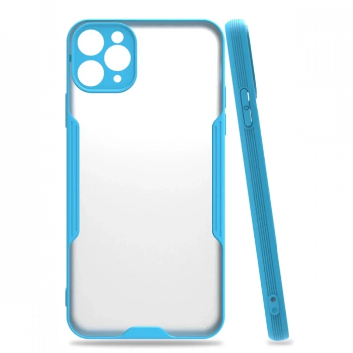 Newface Apple iPhone 11 Pro Kılıf Platin Silikon - Mavi