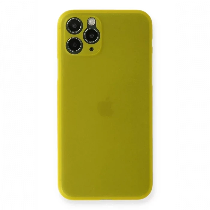 Newface Apple iPhone 11 Pro Kılıf PP Ultra İnce Kapak - Sarı