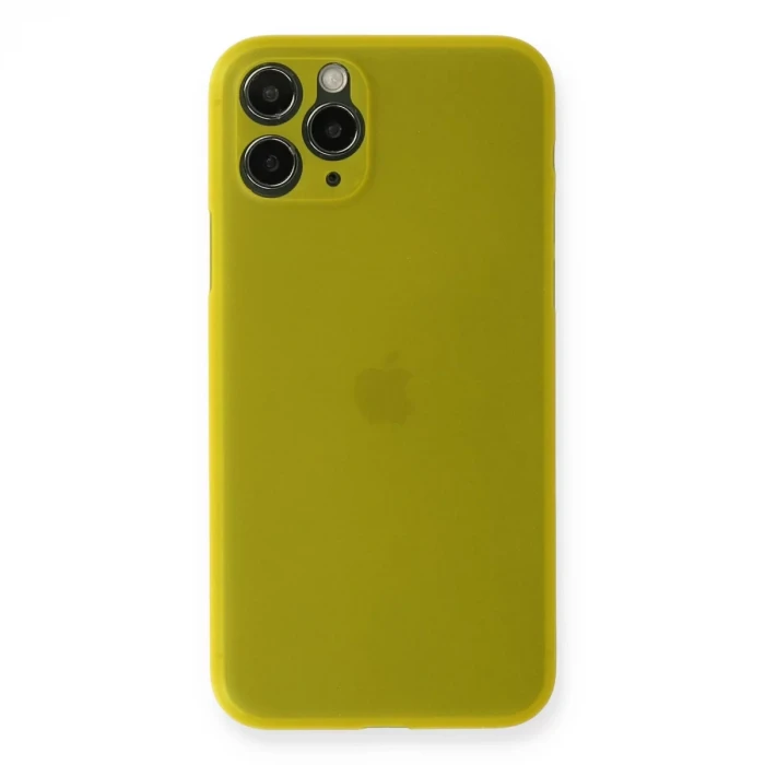 Newface Apple iPhone 11 Pro Kılıf PP Ultra İnce Kapak - Sarı