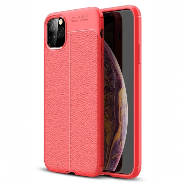 Newface Apple iPhone 11 Pro Max Kılıf Auto Focus Kapak - Kırmızı
