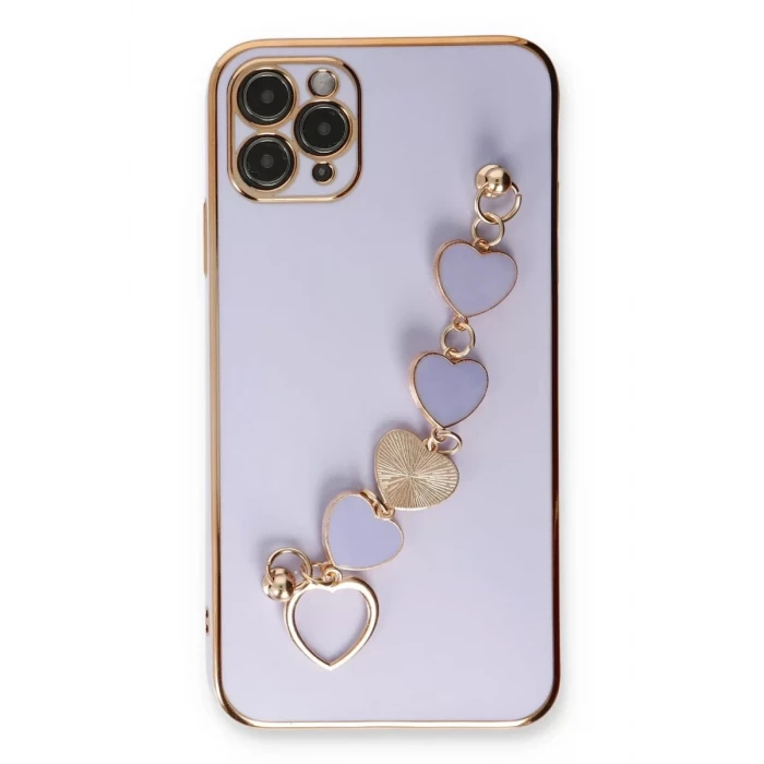 Newface Apple iPhone 11 Pro Max Kılıf Esila Silikon - Lila