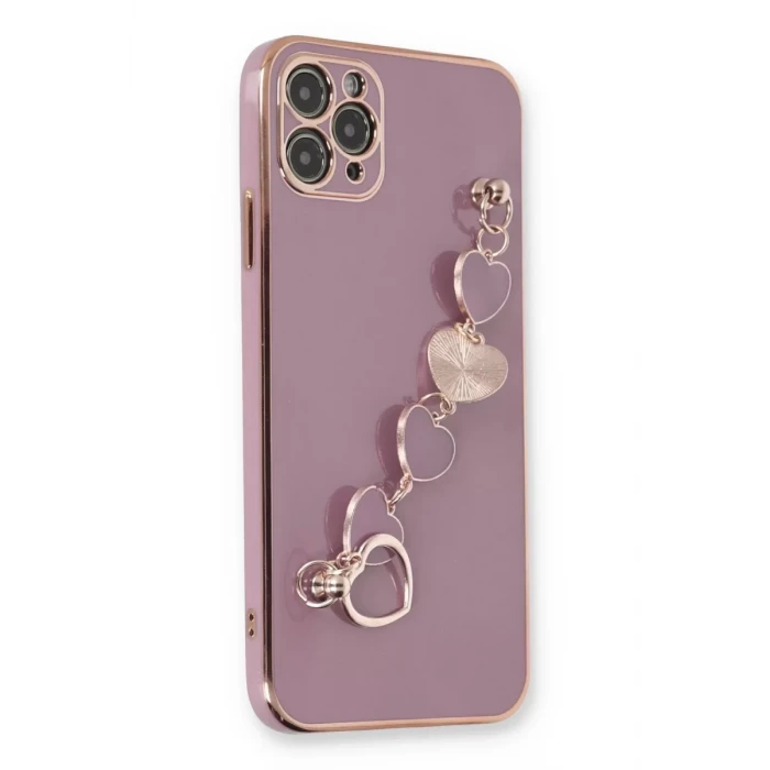 Newface Apple iPhone 11 Pro Max Kılıf Esila Silikon - Mor