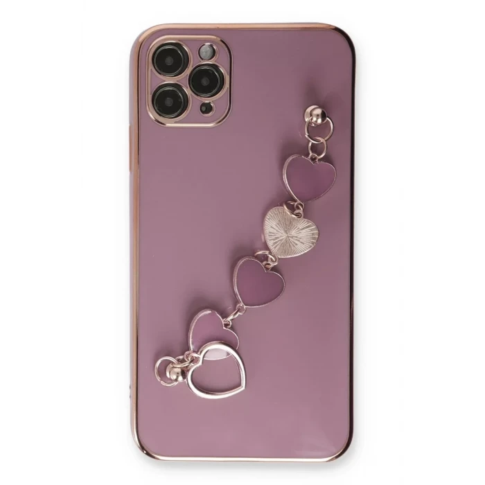 Newface Apple iPhone 11 Pro Max Kılıf Esila Silikon - Mor