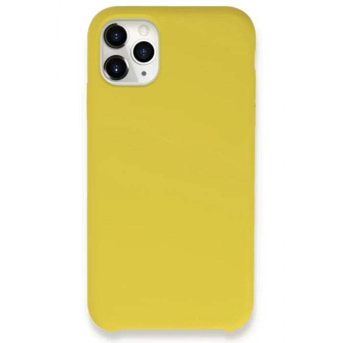 Newface Apple iPhone 11 Pro Max Kılıf Lansman Legant Silikon - Sarı