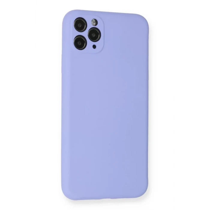 Newface Apple iPhone 11 Pro Max Kılıf Nano içi Kadife Silikon - Lila