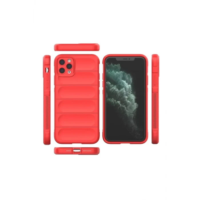 Newface Apple iPhone 11 Pro Max Kılıf Optimum Silikon - Kırmızı