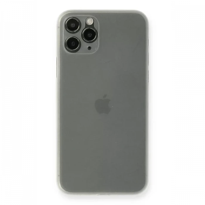 Newface Apple iPhone 11 Pro Max Kılıf PP Ultra İnce Kapak - Beyaz