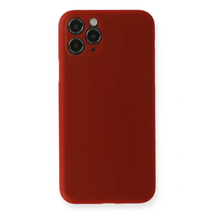 Newface Apple iPhone 11 Pro Max Kılıf PP Ultra İnce Kapak - Kırmızı