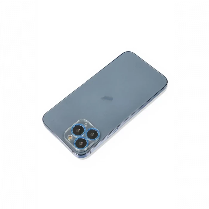 Newface Apple iPhone 11 Pro Max Shine Kamera Lens Koruma Cam - Mavi