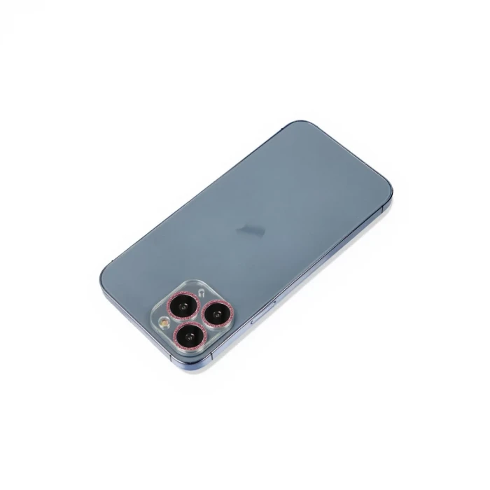 Newface Apple iPhone 11 Pro Max Shine Kamera Lens Koruma Cam - Pembe