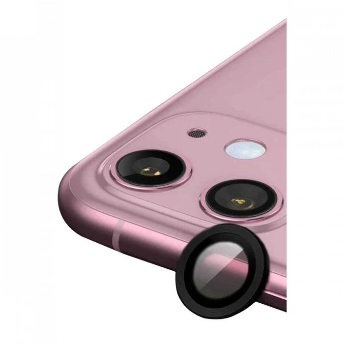 Newface Apple iPhone 11 Raze Metal Kamera Lens - Siyah