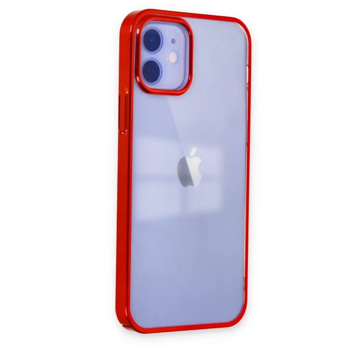 Newface Apple iPhone 12 Kılıf Element Silikon - Kırmızı
