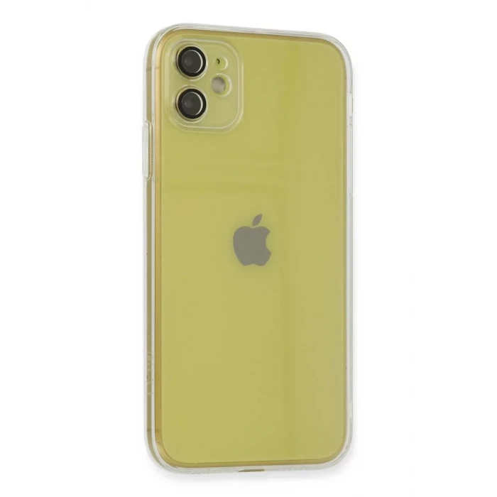 Newface Apple iPhone 12 Kılıf Fly Lens Silikon - Şeffaf
