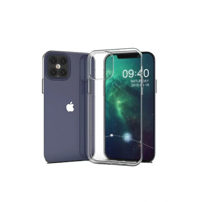 Newface Apple iPhone 12 Kılıf Lüx Şeffaf Silikon
