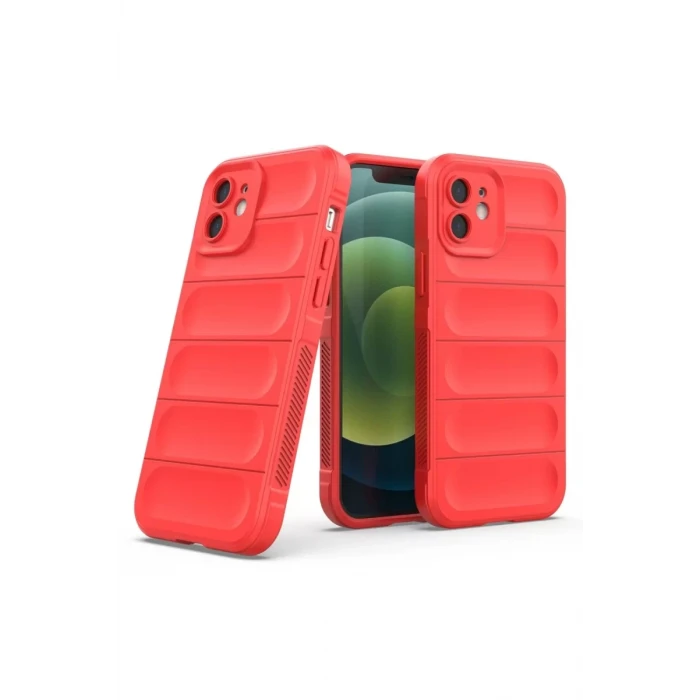 Newface Apple iPhone 12 Kılıf Optimum Silikon - Kırmızı
