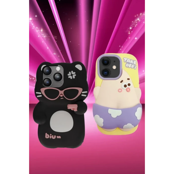 Newface Apple iPhone 12 Kılıf Poky Karakter Silikon Kapak - Desen 7