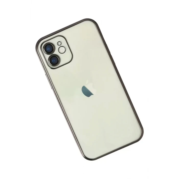 Newface Apple iPhone 12 Kılıf Razer Lensli Silikon - Siyah
