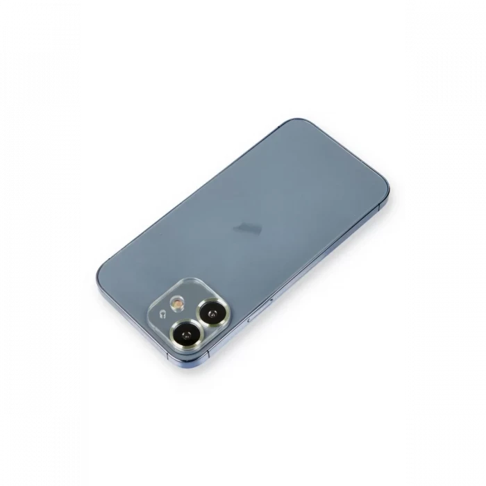 Newface Apple iPhone 12 Metal Kamera Lens Koruma Cam - Açık Yeşil