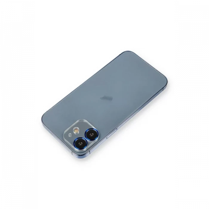 Newface Apple iPhone 12 Metal Kamera Lens Koruma Cam - Mavi
