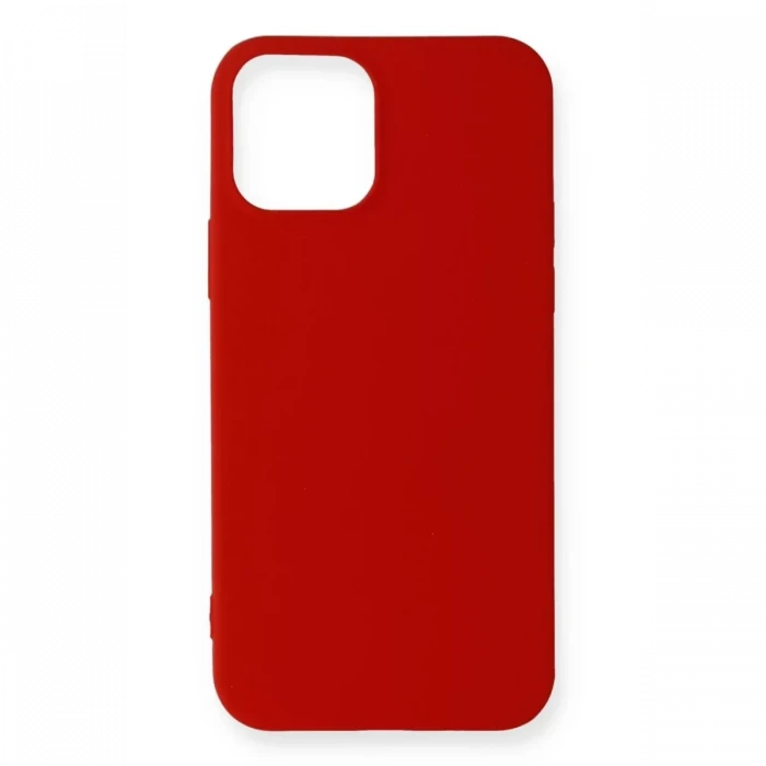 Newface Apple iPhone 12 Mini Kılıf First Silikon - Koyu Kırmızı