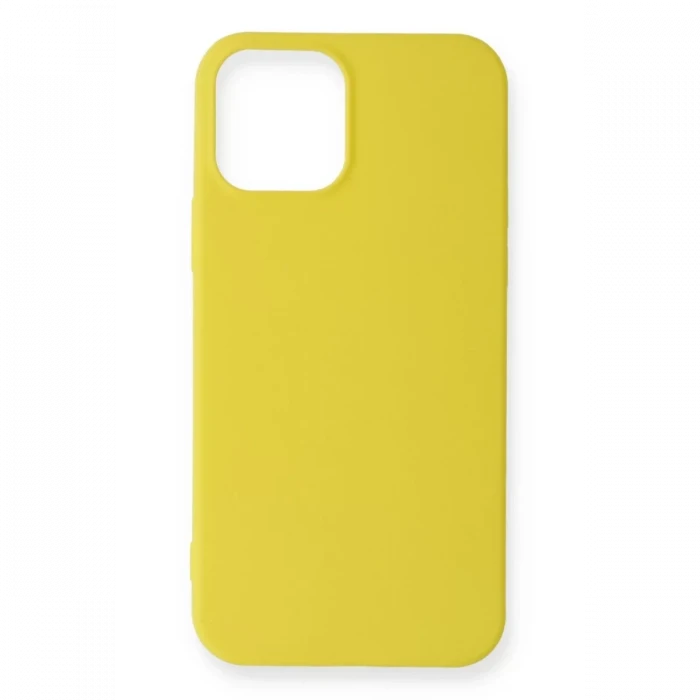 Newface Apple iPhone 12 Mini Kılıf First Silikon - Sarı