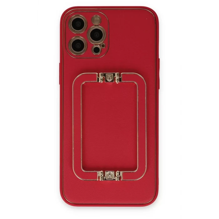 Newface Apple iPhone 12 Pro Kılıf Coco Elit Kapak - Kırmızı