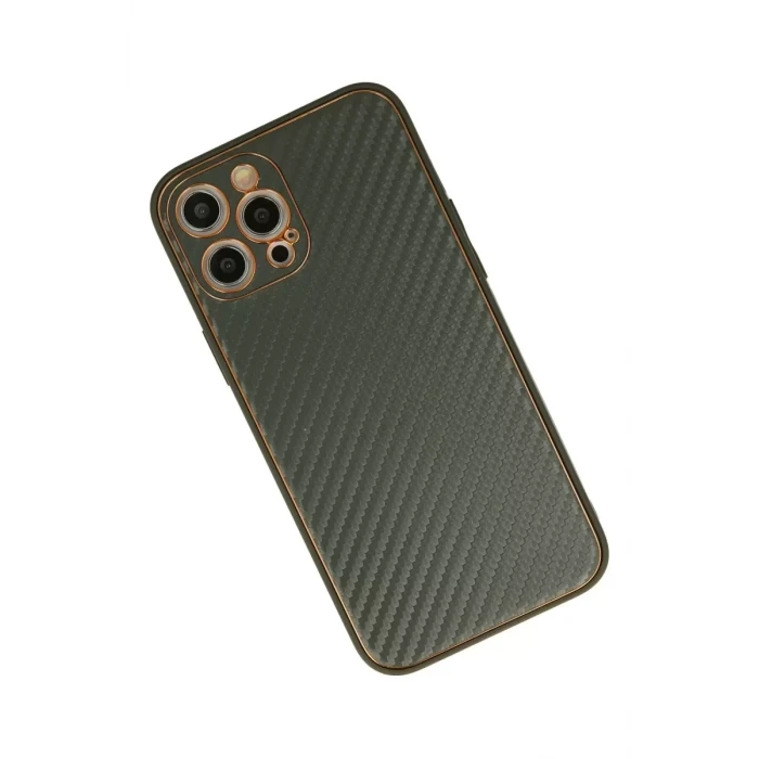 Newface Apple iPhone 12 Pro Kılıf Coco Karbon Silikon - Füme