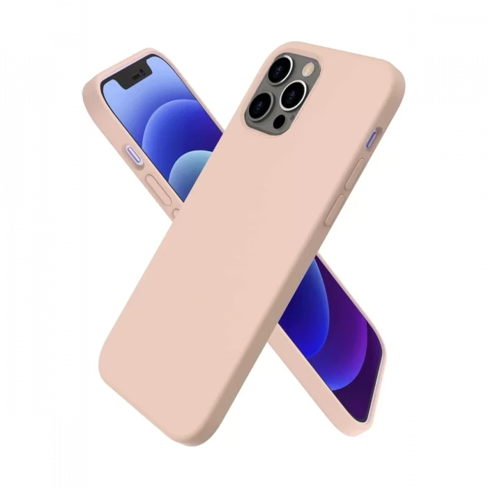 Newface Apple iPhone 12 Pro Kılıf First Silikon - Pudra
