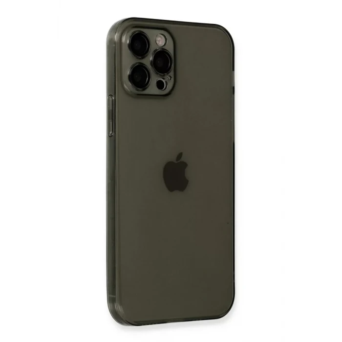 Newface Apple iPhone 12 Pro Kılıf Fly Lens Silikon - Siyah