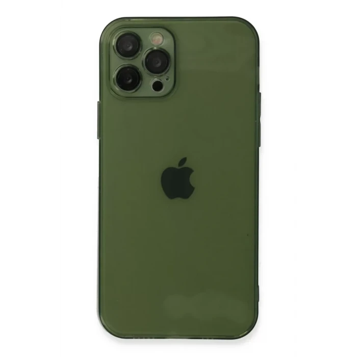 Newface Apple iPhone 12 Pro Kılıf Fly Lens Silikon - Yeşil
