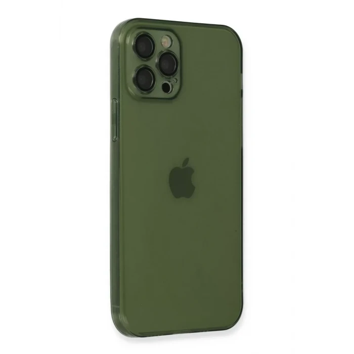 Newface Apple iPhone 12 Pro Kılıf Fly Lens Silikon - Yeşil