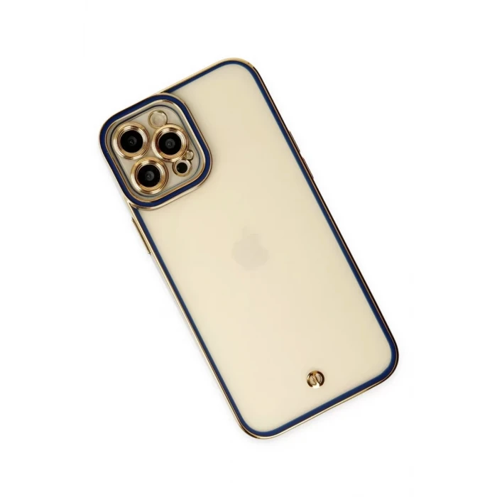 Newface Apple iPhone 12 Pro Kılıf Liva Lens Silikon - Mavi