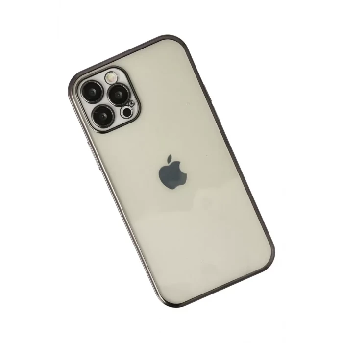 Newface Apple iPhone 12 Pro Kılıf Razer Lensli Silikon - Siyah