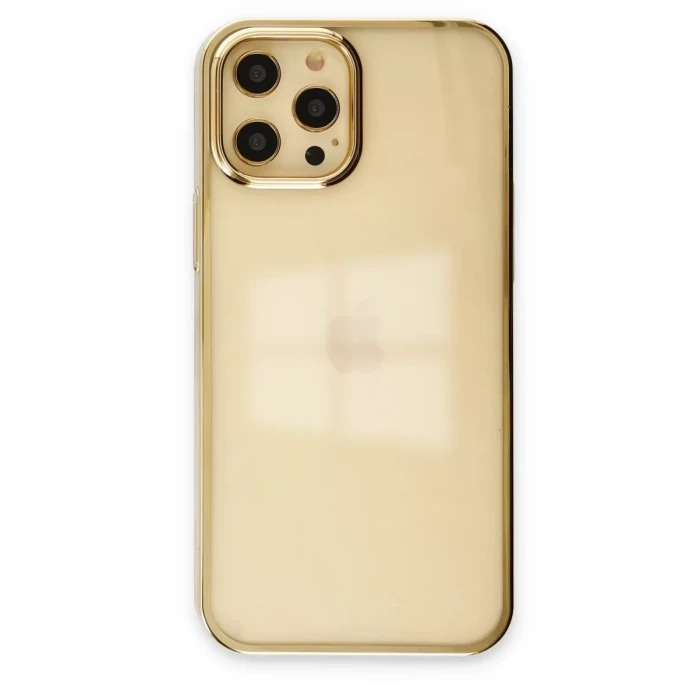 Newface Apple iPhone 12 Pro Max Kılıf Element Silikon - Gold