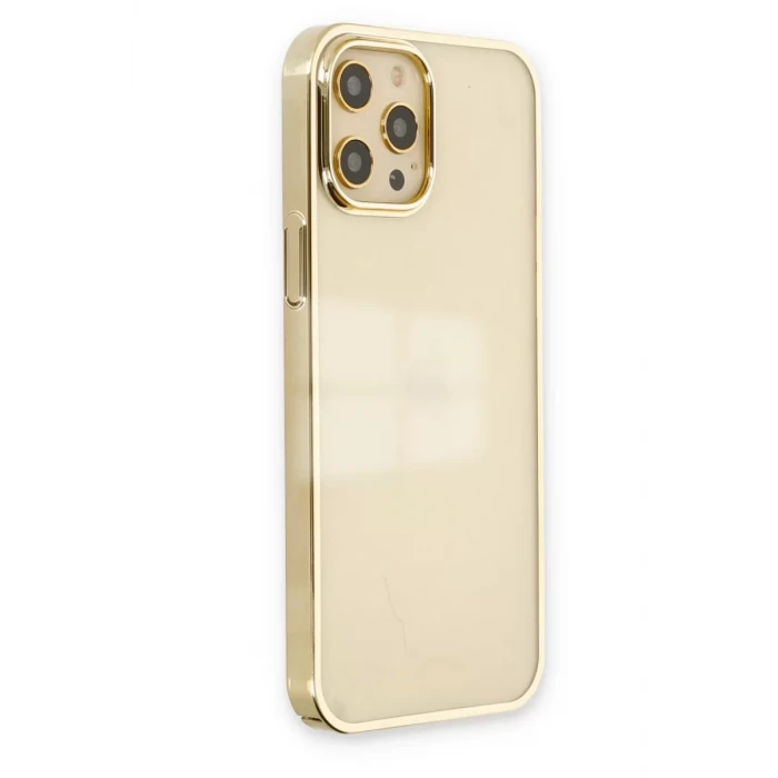 Newface Apple iPhone 12 Pro Max Kılıf Element Silikon - Gold