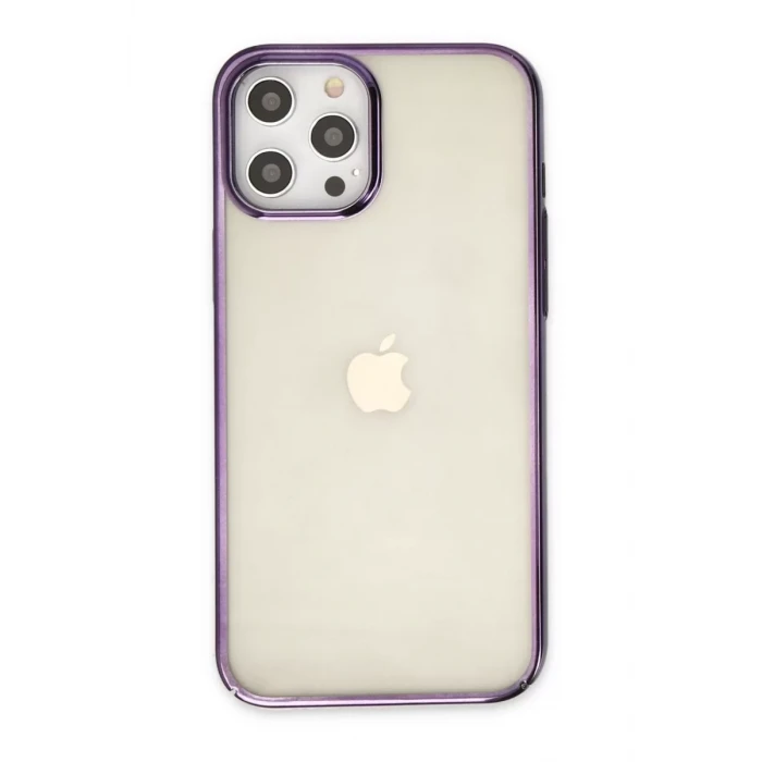 Newface Apple iPhone 12 Pro Max Kılıf Element Silikon - Mor