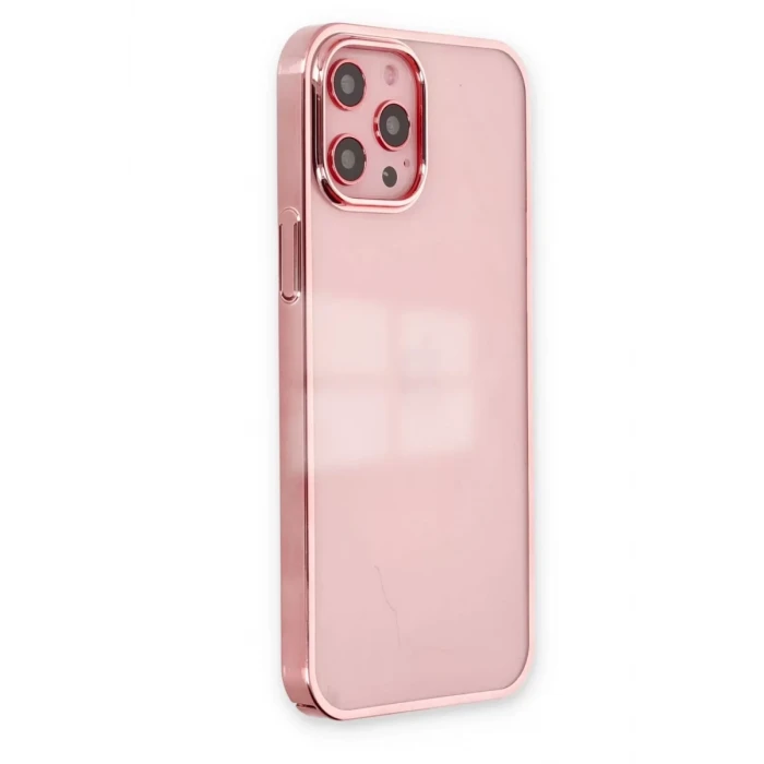 Newface Apple iPhone 12 Pro Max Kılıf Element Silikon - Pembe