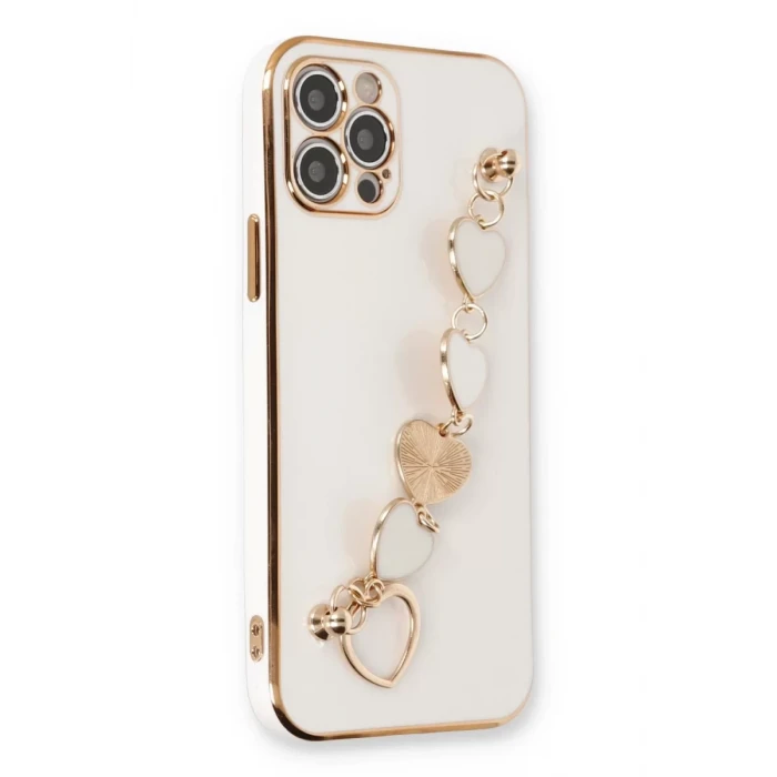 Newface Apple iPhone 12 Pro Max Kılıf Esila Silikon - Beyaz