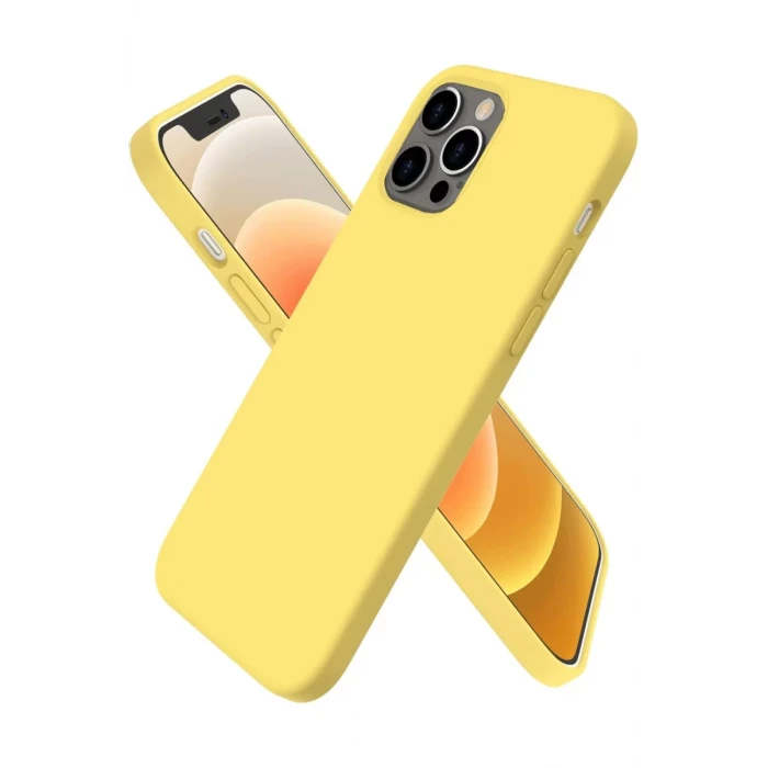 Newface Apple iPhone 12 Pro Max Kılıf First Silikon - Sarı