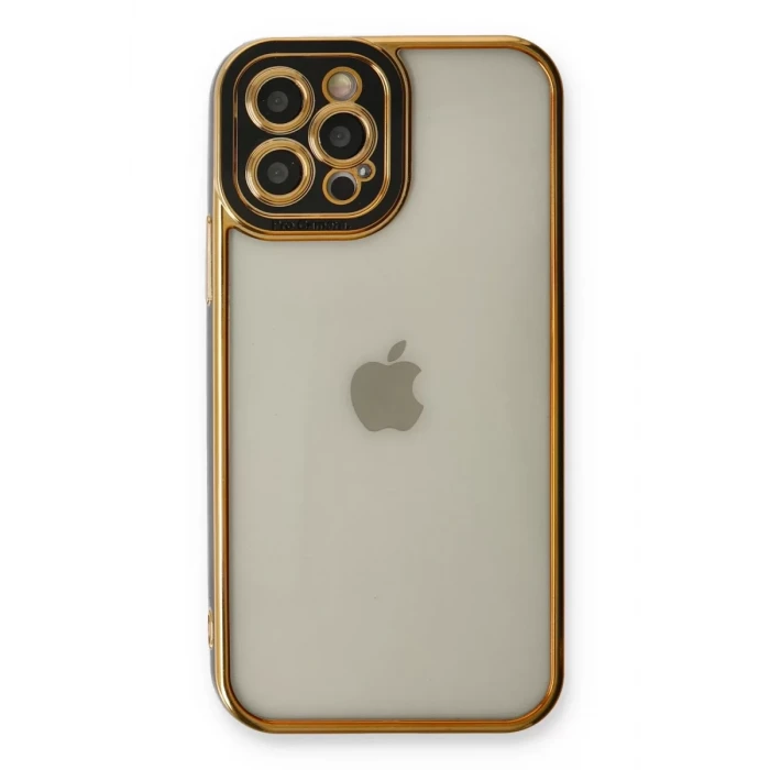 Newface Apple iPhone 12 Pro Max Kılıf Liva Lens Silikon - Siyah