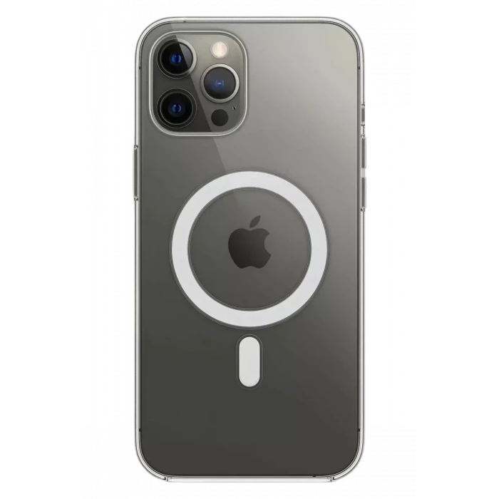 Newface Apple iPhone 12 Pro Max Kılıf Magneticsafe Şeffaf Silikon - Şeffaf