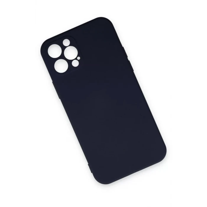 Newface Apple iPhone 12 Pro Max Kılıf Nano içi Kadife Silikon - Lacivert