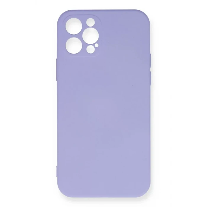 Newface Apple iPhone 12 Pro Max Kılıf Nano içi Kadife Silikon - Lila