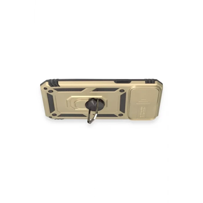 Newface Apple iPhone 12 Pro Max Kılıf Pars Lens Yüzüklü Silikon - Gold