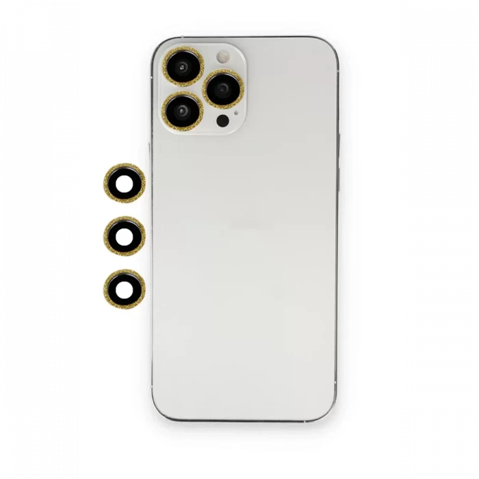 Newface Apple iPhone 12 Pro Max Shine Kamera Lens - Gold