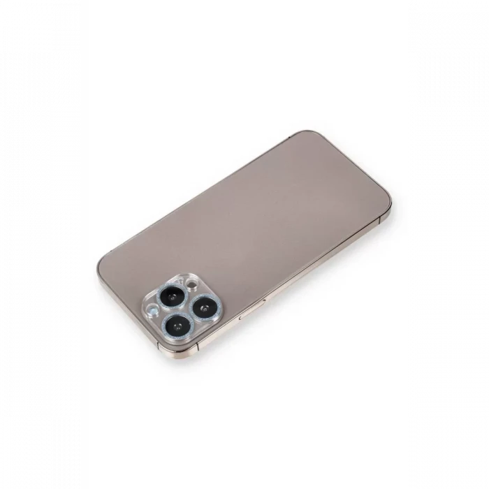 Newface Apple iPhone 12 Pro Max Shine Kamera Lens Koruma Cam - Sierra Blue